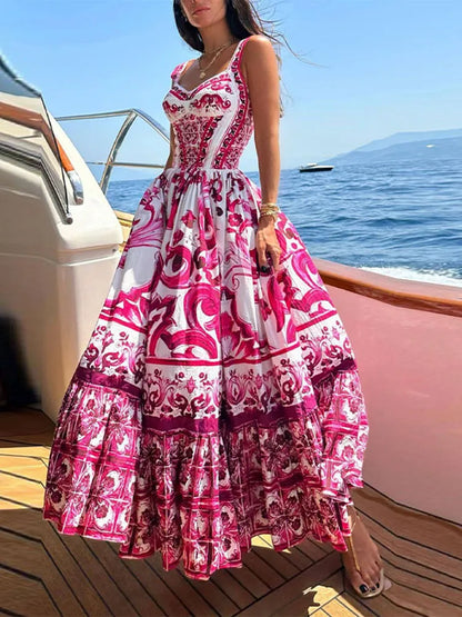 Vestido Femenino Largo Estampado