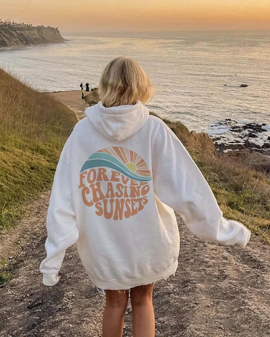 Sudadera Femenina con Capucha 'Forever Chasing Sunsets' Nina