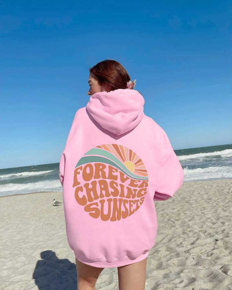 Sudadera Femenina con Capucha 'Forever Chasing Sunsets' Nina