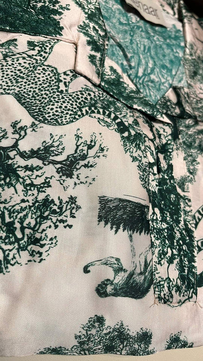 Conjunto Casual de Manga Larga Estampado con Escote en V