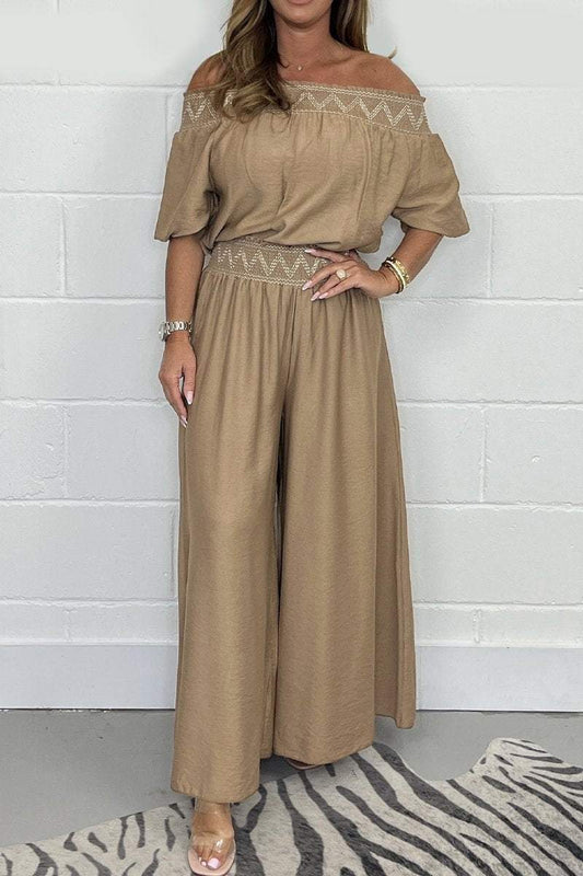 Set de Pantalón y Top con Bordado de Flecos