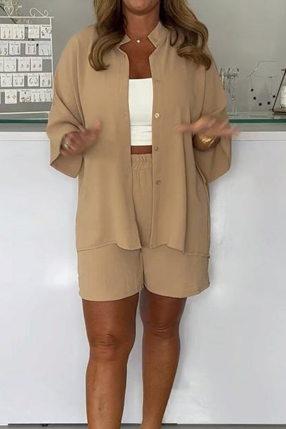 Conjunto de Camisa Casual con Pantalones Cortos