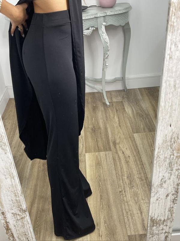 Conjunto de Dos Piezas con Top con Abertura y Pantalones Casual
