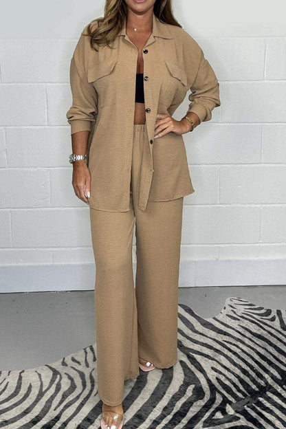 Conjunto Femenino Casual Suelto de Dos Piezas