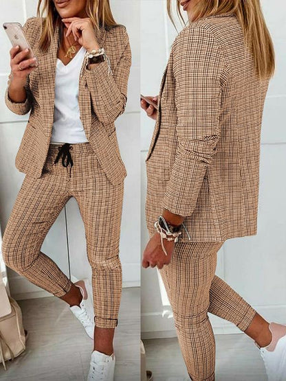Conjunto Femenino Casual A cuadros