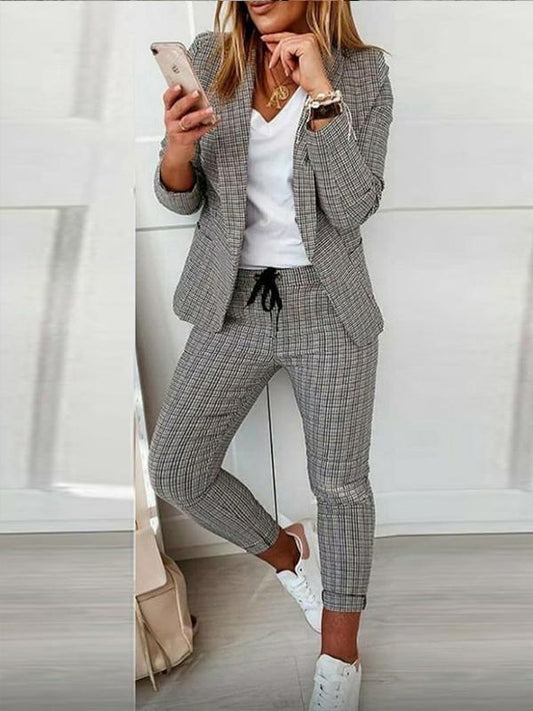 Conjunto Femenino Casual A cuadros