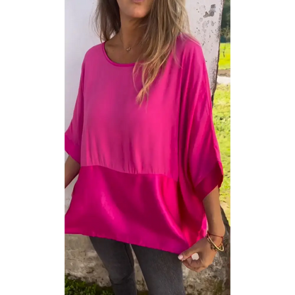 Top com Gola Redonda e Babados