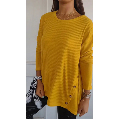 Top com Gola Redonda e Textura
