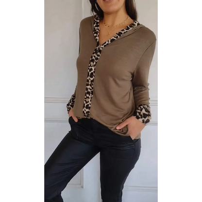 Top Feminino com Capuz e Manga Longa