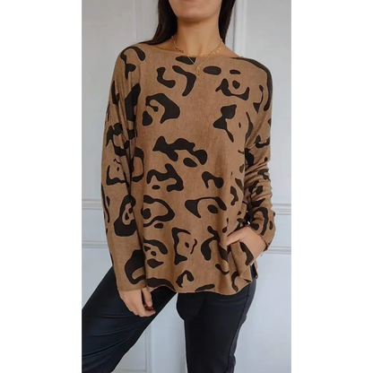 Top Feminino com Gola Redonda e Estampa