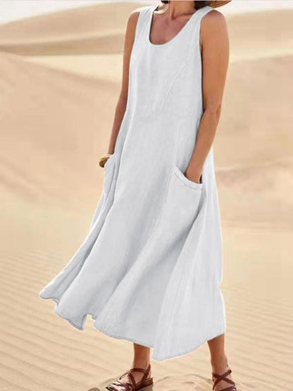 Vestido Femenino Regata Largo Lino