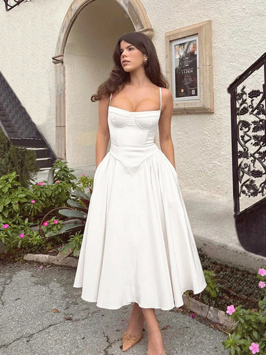 Vestido Midi Corset Tirantes Nia